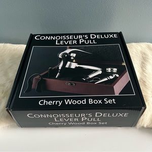 Drinks Connoisseur’s Deluxe Lever Pull Cherry Wood Box Set